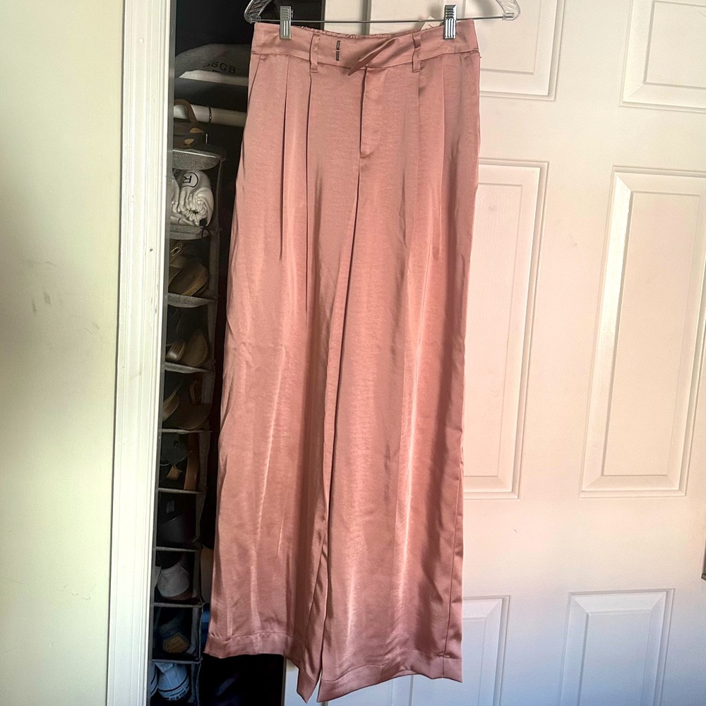 NWT! Pink Satin Trousers